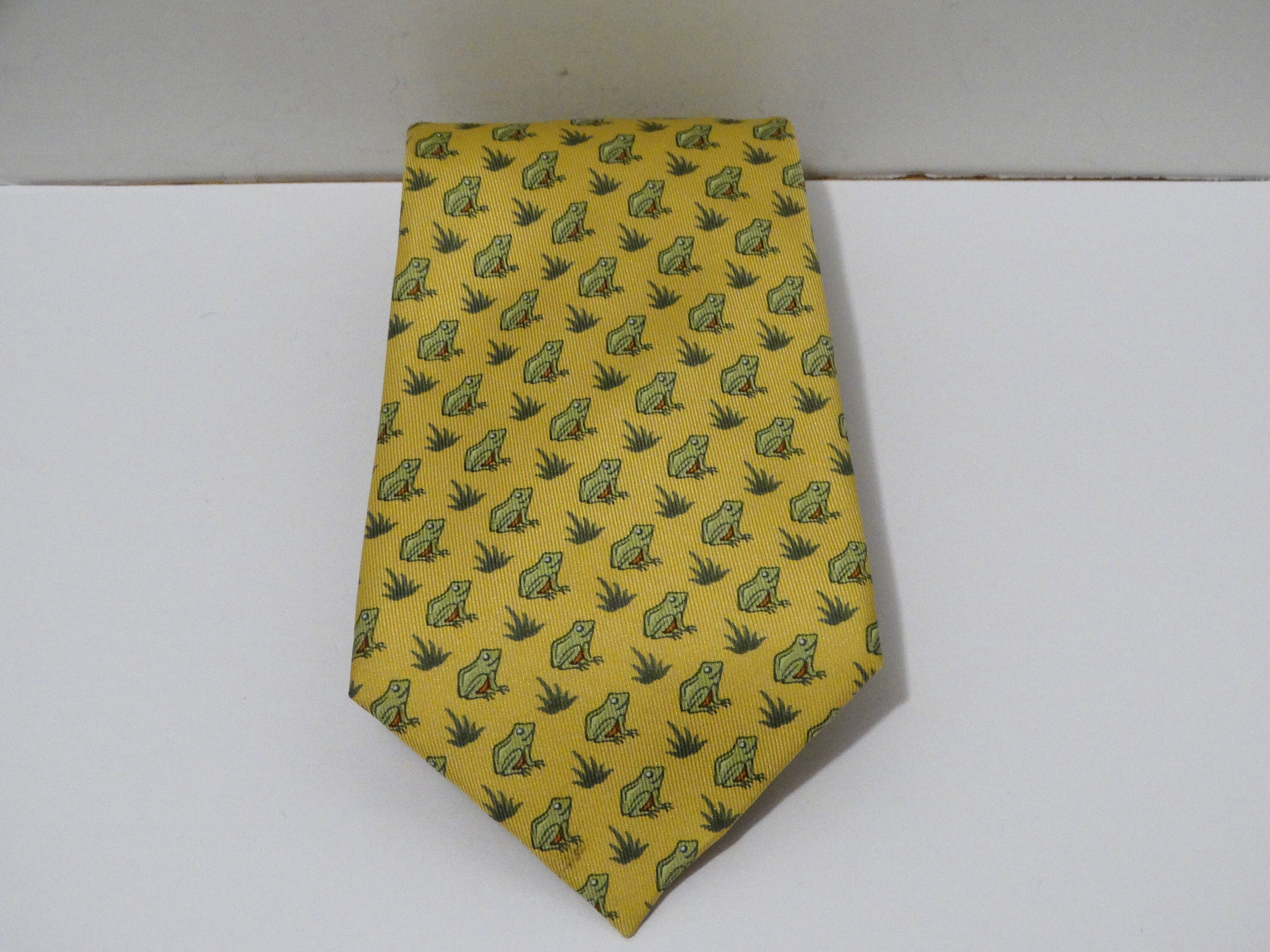 Authentic HERMES Yellow Frog Tie. - Etsy