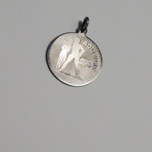 Sterling Silver Aquarius Pendant/Charm.