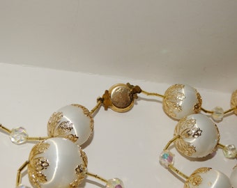 Vintage Japan Made Silk Ball Necklace. - Etsy