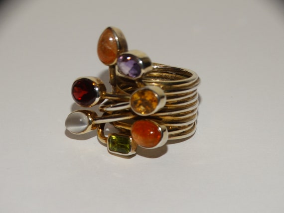 Sterling Silver Size 7 Ring Featuring Genuine Cit… - image 7