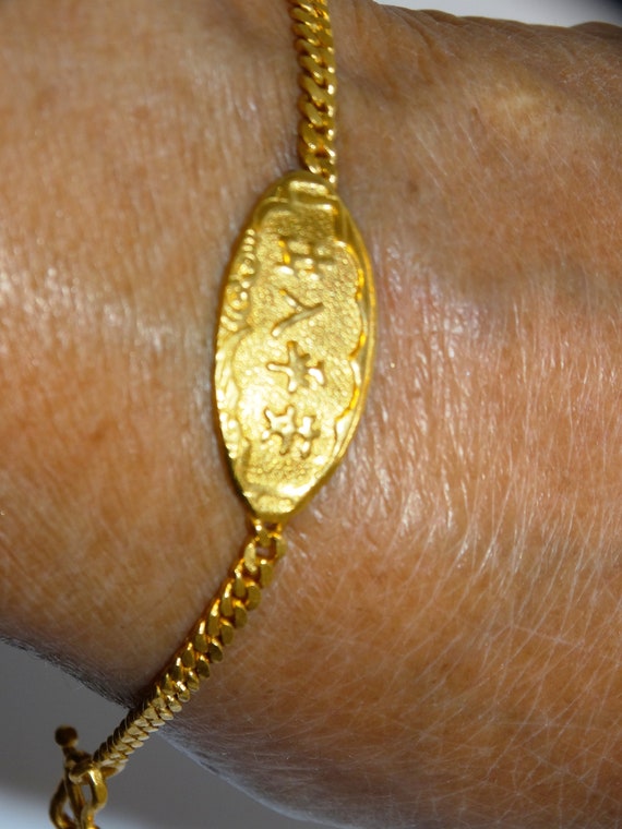 24k Gold 7.5 Grams Baby Bracelet. - image 4