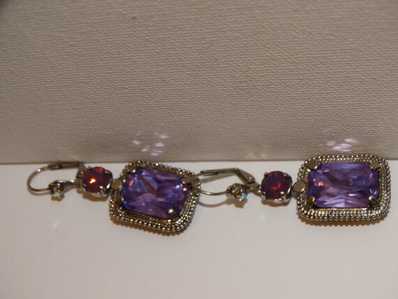 Sorrelli Designer Signed Lavender Dangling Earrin… - image 2