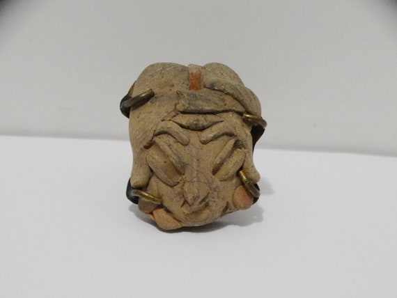 Brass Incas Stone Face Ring. - image 3