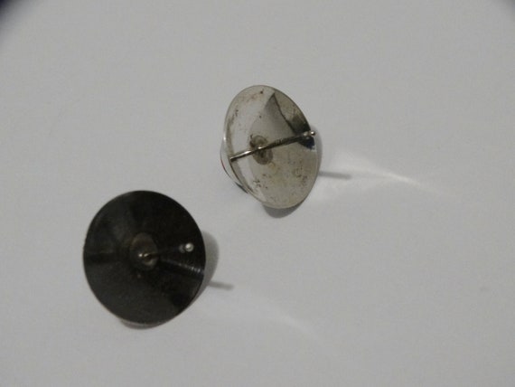 Navajo Sterling Silver Genuine Inlaid Stone Earri… - image 6