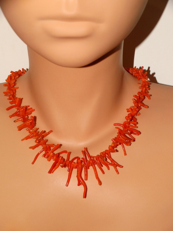 Coral Necklace 19" Inch Long.