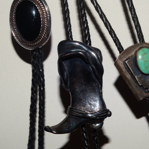 Cowboy/Cowgirl Navajo Sterling Silver Bolo Ties. Priced Individually.