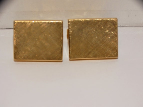 14k Gold Textured Design 14.6g Man Cufflinks. - image 10