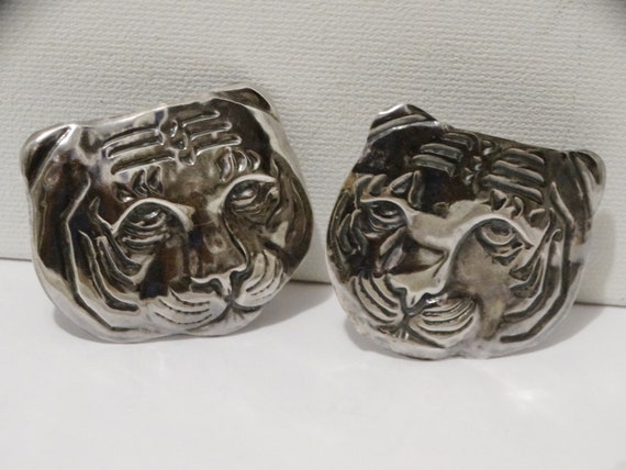 Sterling Silver Leopard Earrings. - image 1