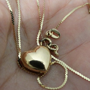 14k Gold Heart Necklace.