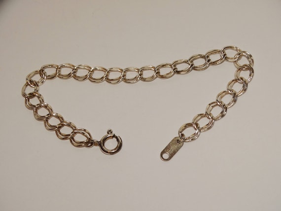 Sterling Silver  7" Inch Charm Bracelet. - image 1