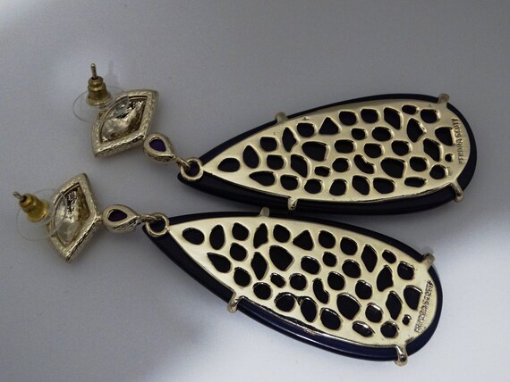 Kendra Scott Gold Tone Purple Stone Earrings, - image 10