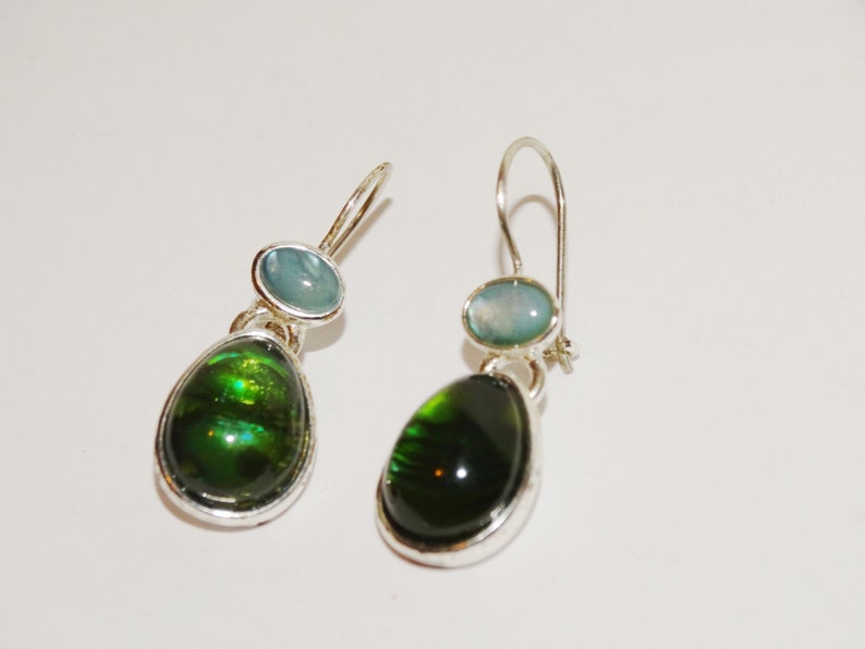 BlueGreen custom 1 Inch Earrings