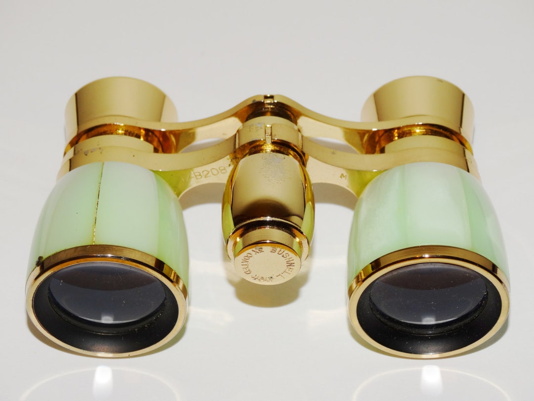 Vintage Opera Binoculars Gold Tone Mother of Pearl by Bushnell. Etsy