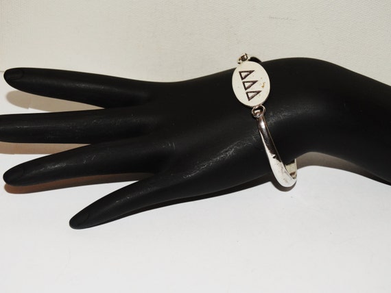 Navajo Sterling Silver Hook on Bangle Bracelet. - image 1