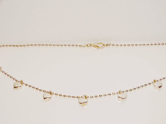 Sterling Silver Designer Signed Chocker Heart Sta… - image 3