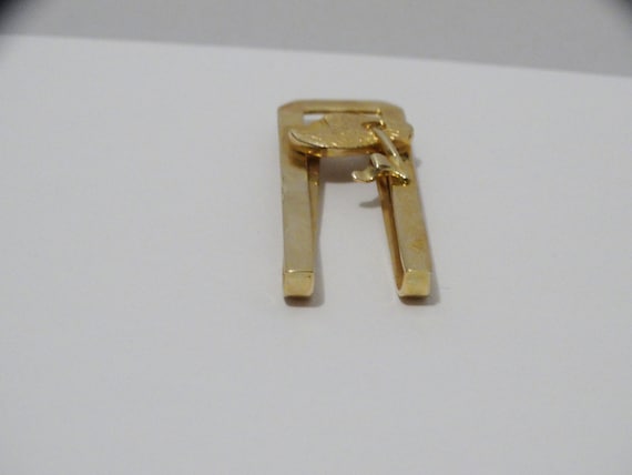 14k Solid Gold Tie Holder. - image 7