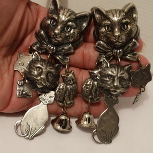 Cat Earrings By La Contessa by Mary Demarco Designer Earrings.