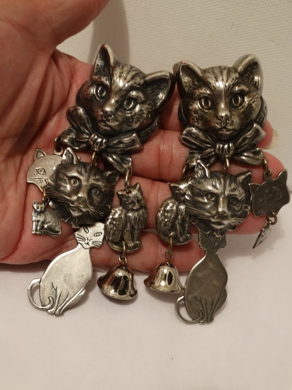 Cat Earrings By La Contessa by Mary Demarco Design