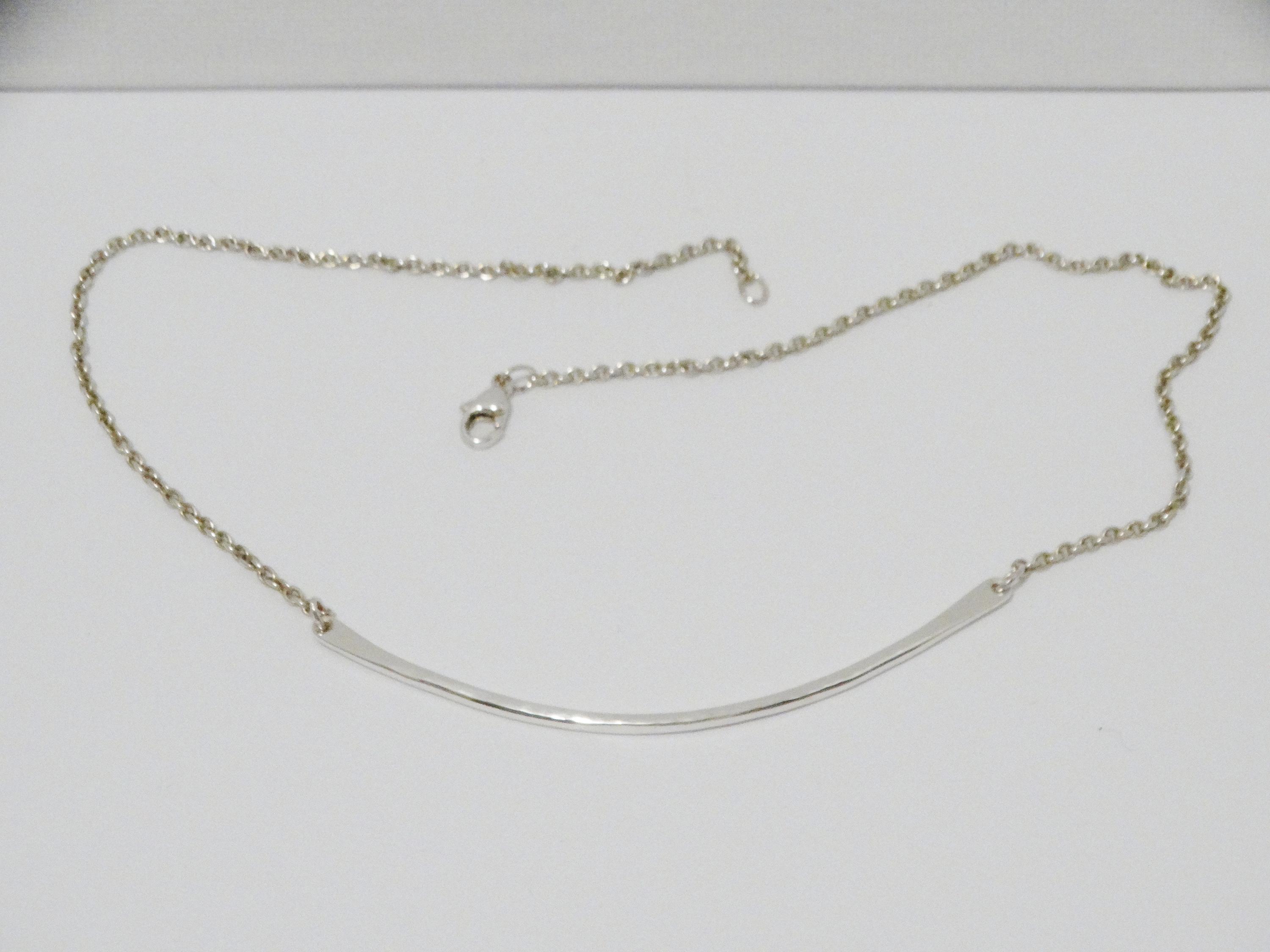 James Avery Sterling Hammered Bar Necklace.