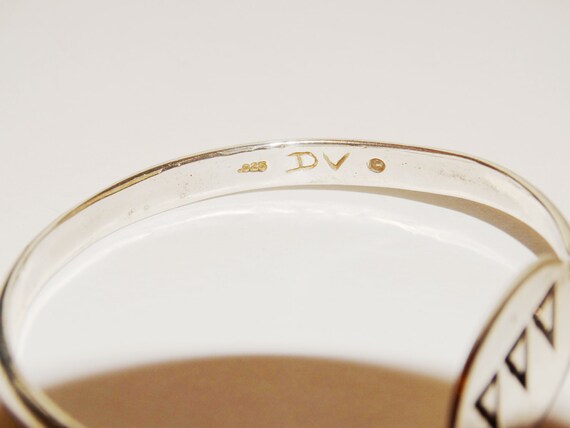 Navajo Sterling Silver Hook on Bangle Bracelet. - image 5