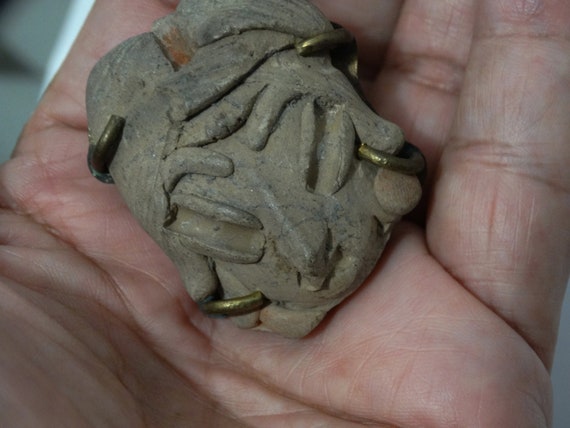 Brass Incas Stone Face Ring. - image 5