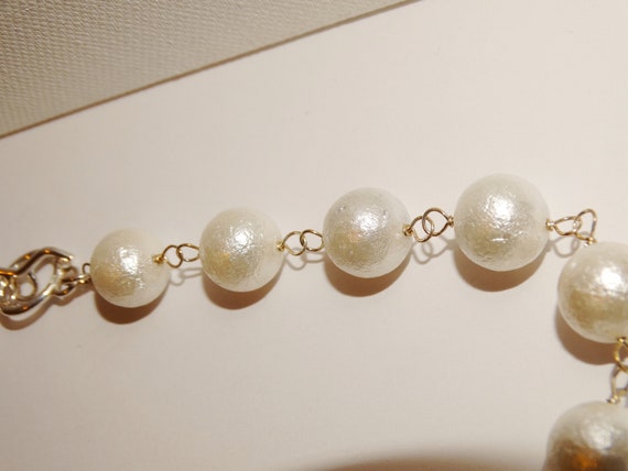 Solid Sterling Silver Center Piece Faux Pearl Nec… - image 8