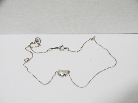Tiffany & Co Elsa Peretti Sterling Silver Bean Necklace. - Etsy