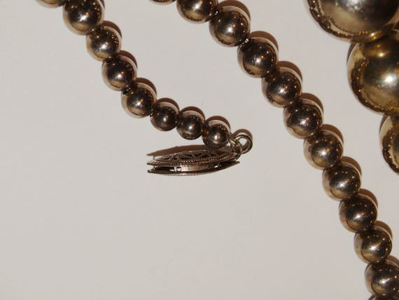 Sterling Silver 32" Inch Long Graduated Bead Neck… - image 5