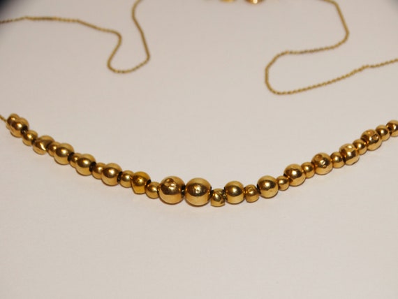 14k YG Chain W/ 29 Beads Necklace. - image 6