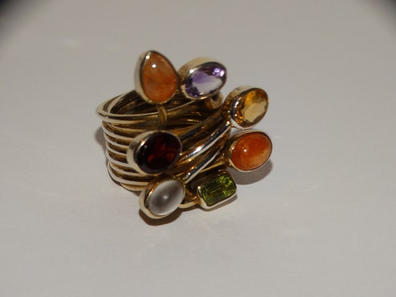 Sterling Silver Size 7 Ring Featuring Genuine Cit… - image 1