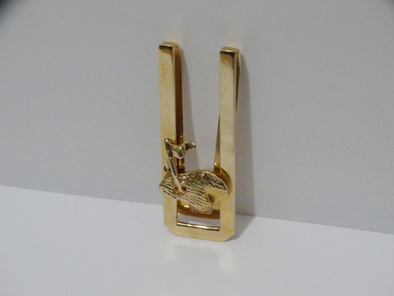 14k Solid Gold Tie Holder. - image 3