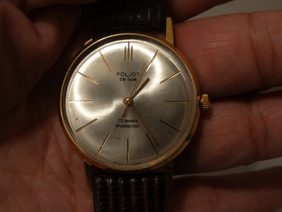 Poljot de luxe Gold Plated Soviet Watch For Parts