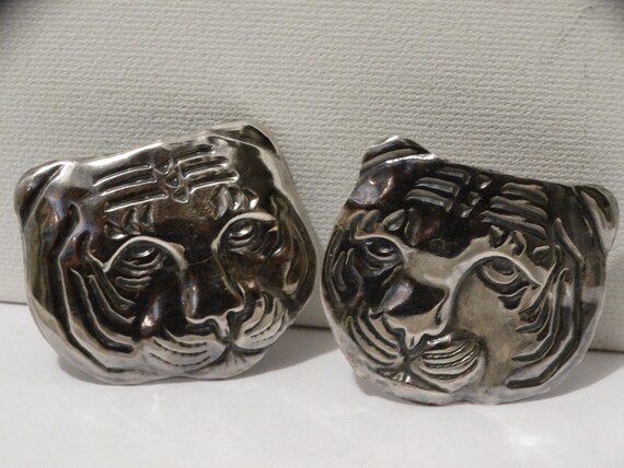 Sterling Silver Leopard Earrings. - image 7