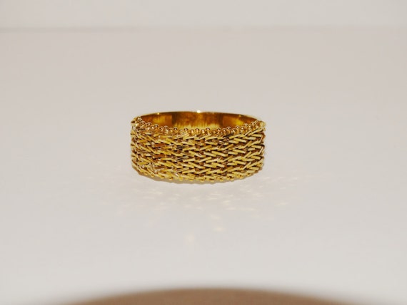 14k Solid Yellow Gold Mexican Designer 7g. size 1… - image 3