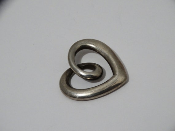 James Avery Solid Sterling Silver Heart Pendant. - image 1