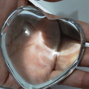 Baccarat Signed Beautiful Crystal Puffy Heart paperweight or Decor.