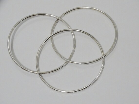James Avery Sterling Interlock Triple Bangle Brac… - image 3