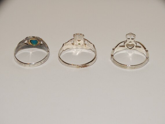 Sterling Silver Claddagh rings. - image 5
