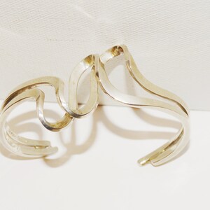 Navajo M. Kirk Sterling Geometric Style Cuff Vintage Bracelet.