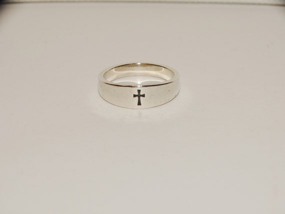 James Avery Carved Cross NO ES una cruz de recorte. Anillo de banda. Etsy Espana