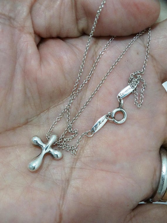 Tiffany & Co. Sterling Silver Cross Necklace. - Etsy