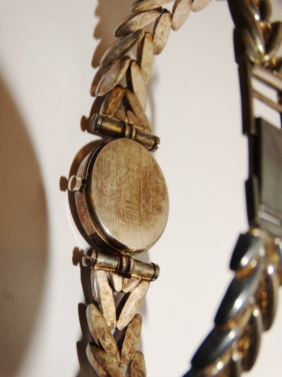 Sterling Silver Italian Made Ladies GENEVE Quartz Watch. - Etsy display picture 3