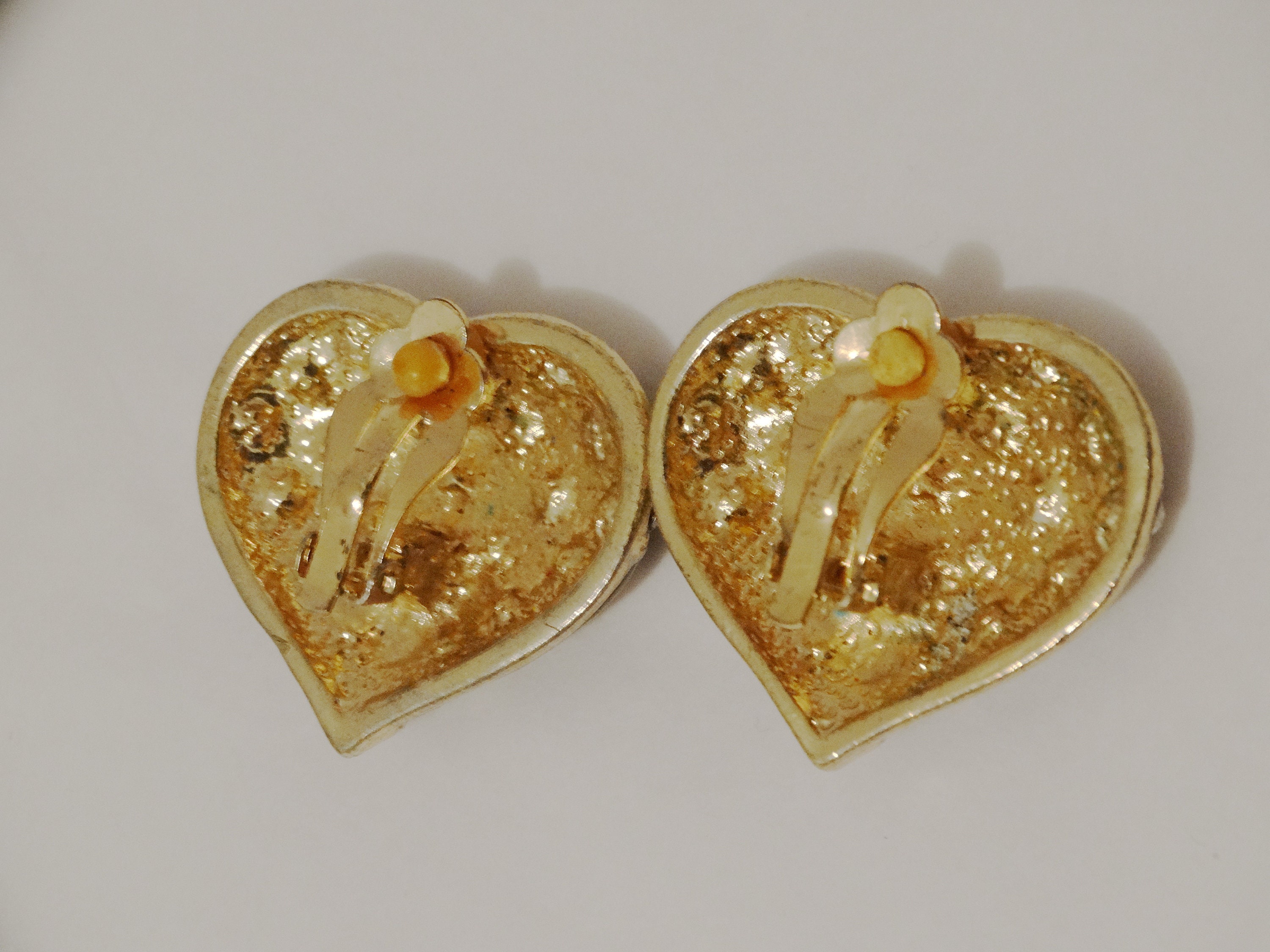 Gold Plated Silver Swarovski Crystal Heart Drop Earrings  Veloura Black & Gold Rhinestone Heart Earrings main image 1