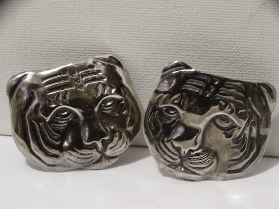 Sterling Silver Leopard Earrings. - image 3