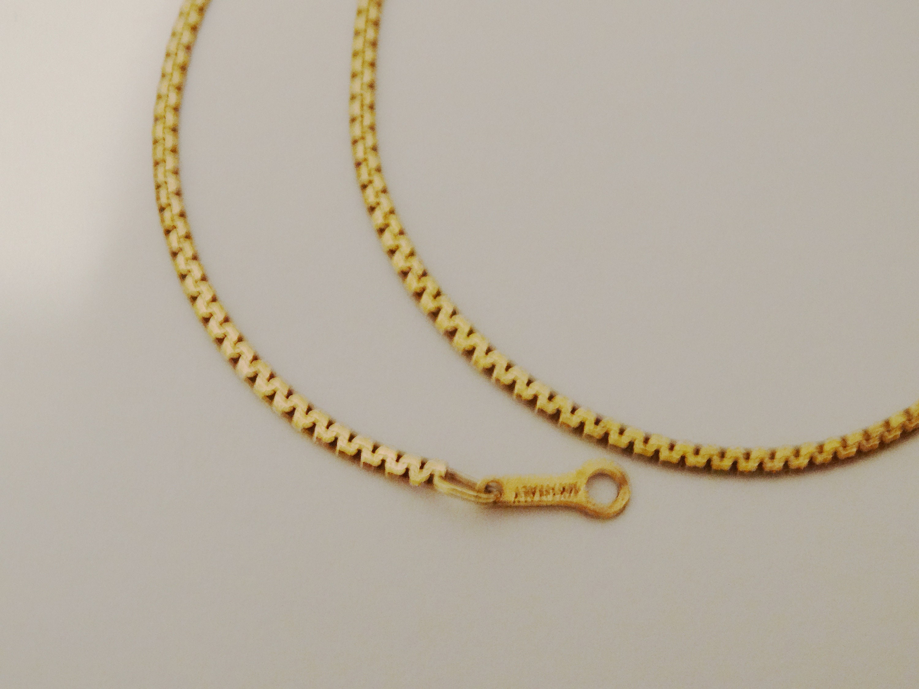 14Kイエローゴールドのイタリア製チェーンブレスレット。 - Etsy 日本