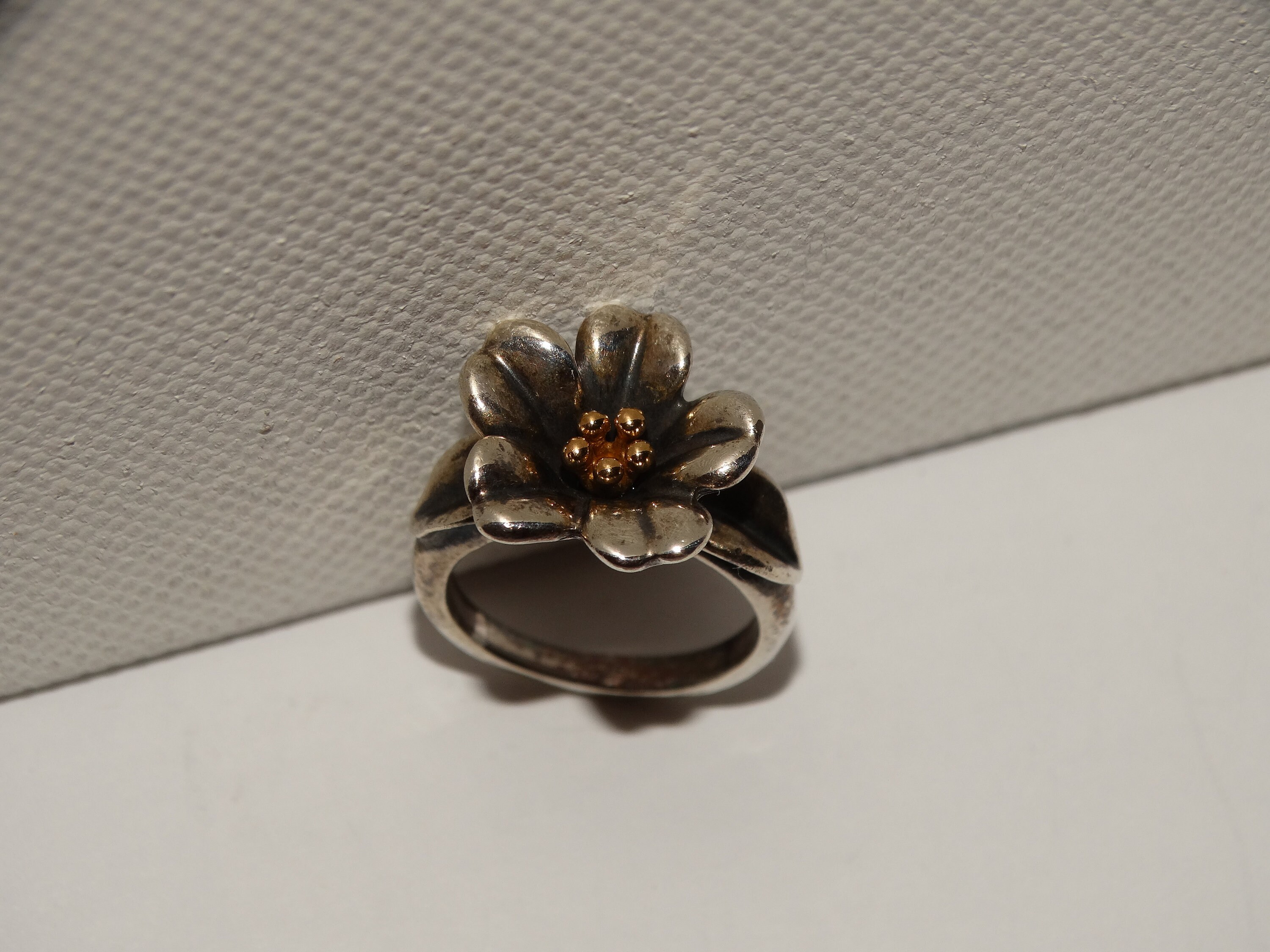 James Avery 18k Sterling Silver RARE Retired Flower Ring. Etsy