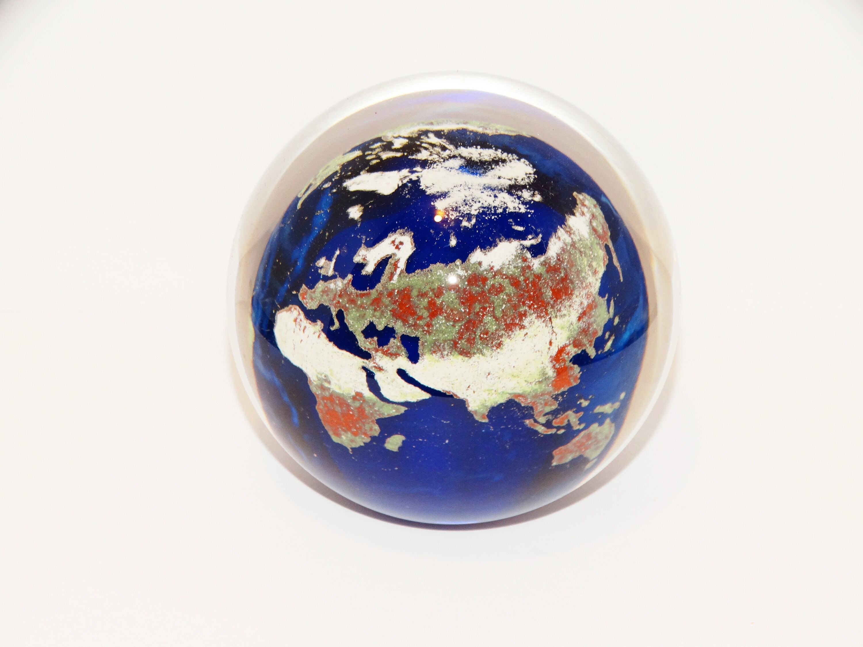 Lundberg Studios Earth Art Glass Paperweight. - Etsy