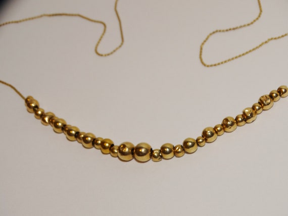 14k YG Chain W/ 29 Beads Necklace. - image 5