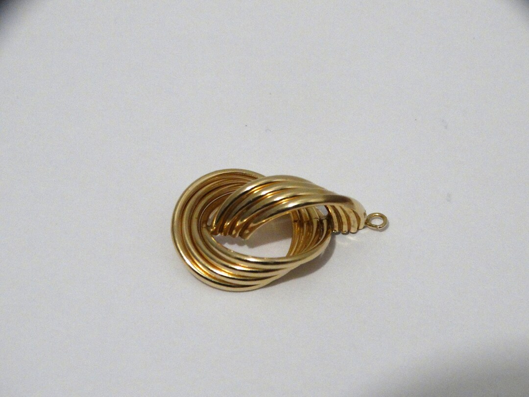 14k Gold Pendant Without Bail. Etsy