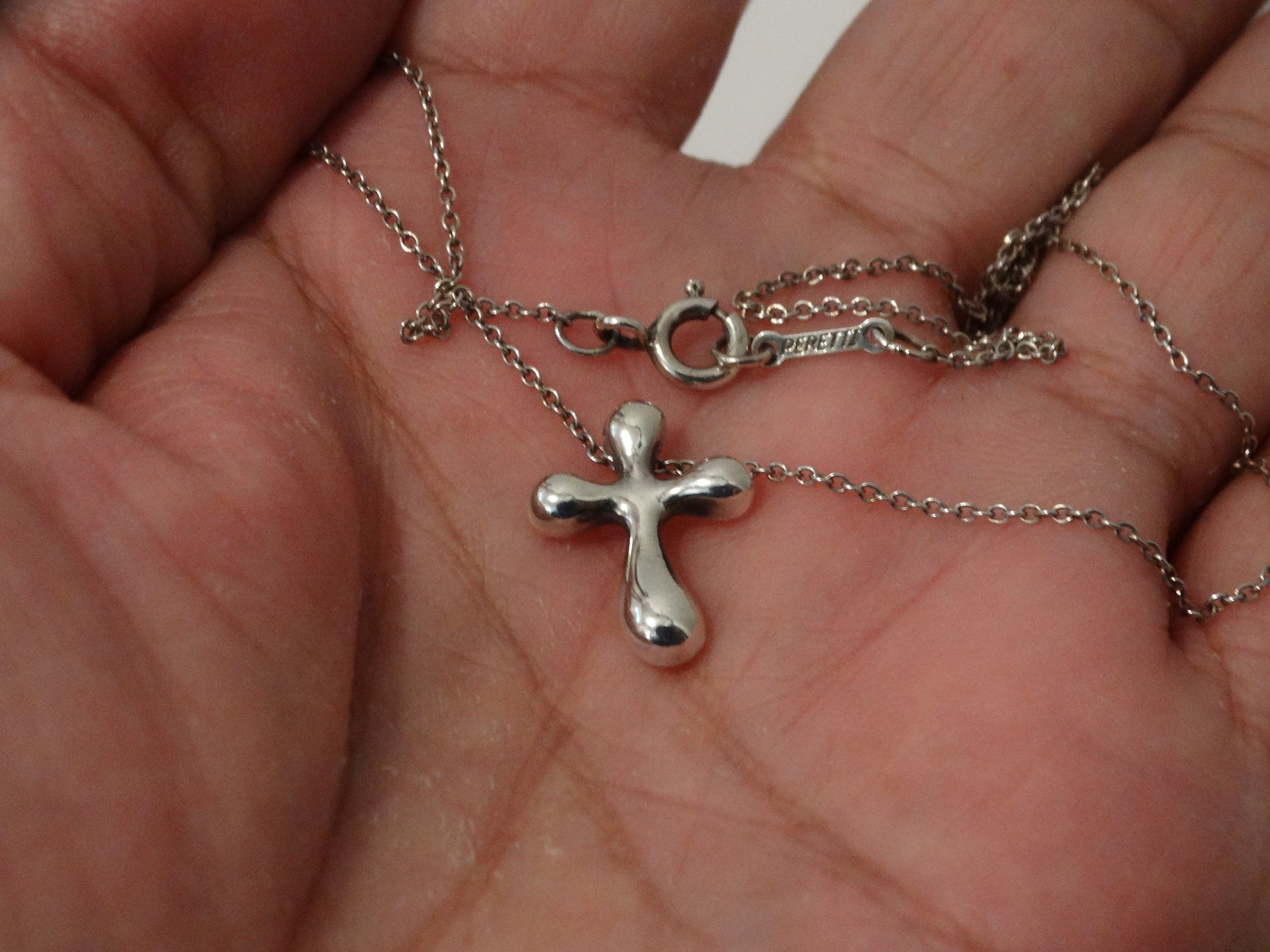 Tiffany & Co. Sterling Silver Cross Necklace. - Etsy